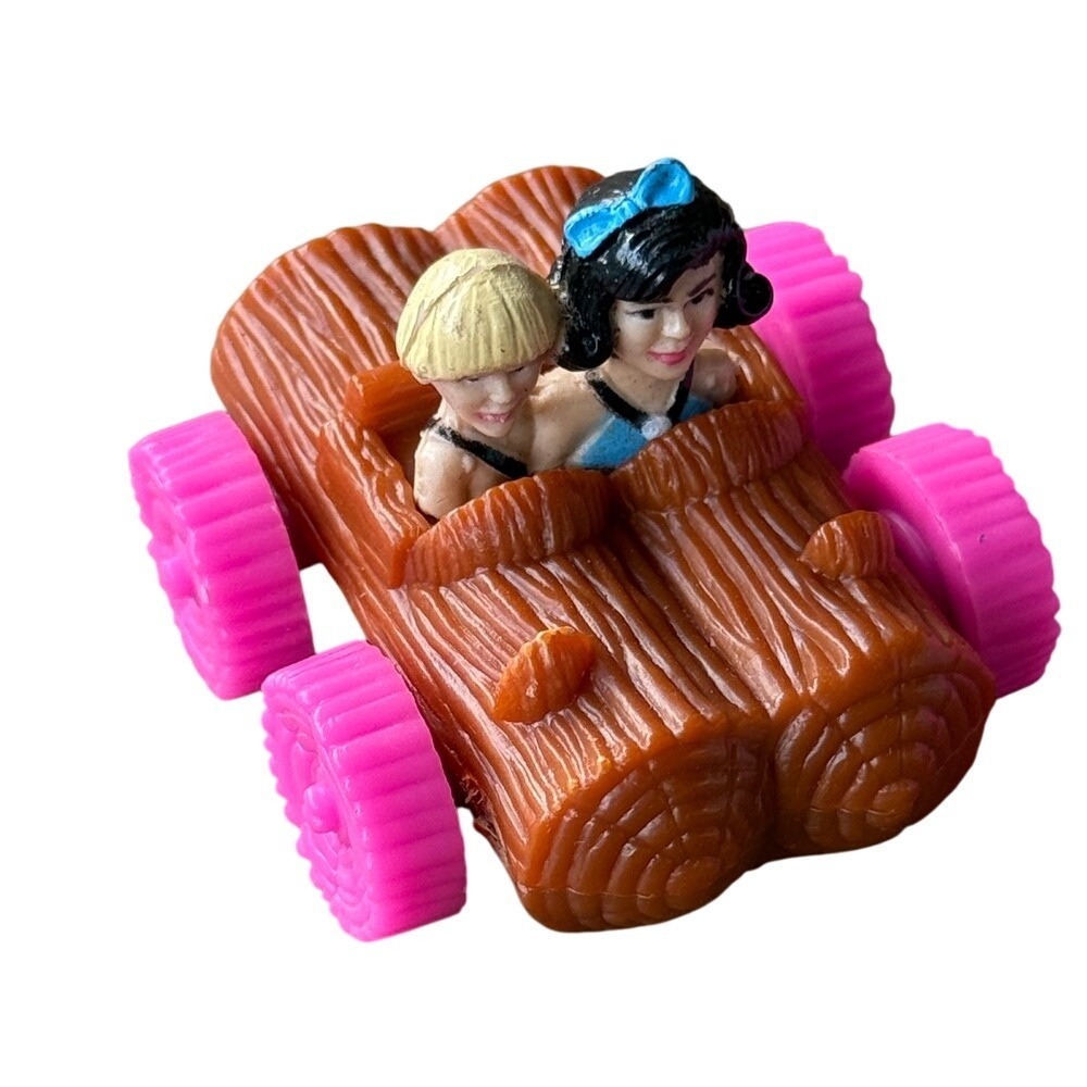 Flintstones‎ Car Toy Barney Betty Wilma Pebbles Pink Wheels Vintage